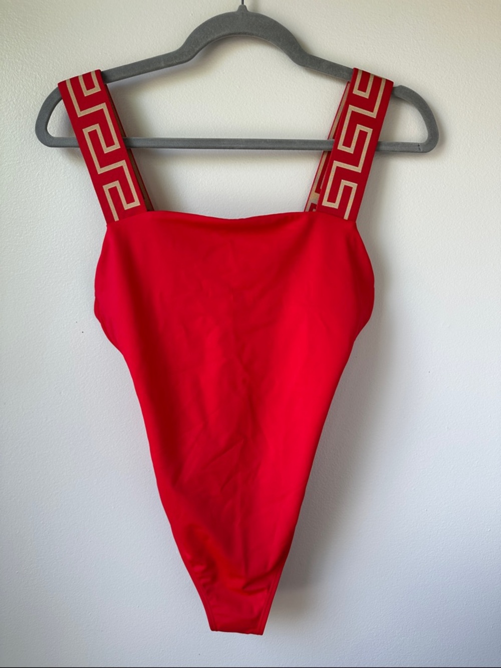 Versace women’s One-Piece Swimsuit with Patterned Straps - 28 inch waist